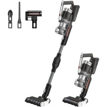 Midea Cordless Stick Vacuum Cleaner with 450W Powerful BLDC Motor for High Suction Power, 70 Minutes Run Time, Light Weight, One Button Flexible Bend, Motorized Brush for Hard Floor And Carpets, P7FLEX, Black/Grey, 1 Year Warranty
