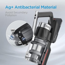 Midea Cordless Stick Vacuum Cleaner with 450W Powerful BLDC Motor for High Suction Power, 70 Minutes Run Time, Light Weight, One Button Flexible Bend, Motorized Brush for Hard Floor And Carpets, P7FLEX, Black/Grey, 1 Year Warranty