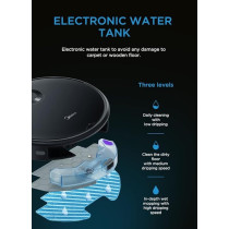 Midea I5C Robot Vacuum Cleaner, 4000Pa Strong Suction with BLDC Motor, Sweep and Wet Mopping, 3 Level to Choose, Wi-Fi App And Voice Control with Msmartlife, Several Cleaning Modes, 2600mah Battery, Black, 1 Year Warranty
