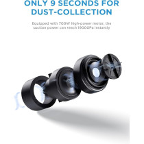 Midea Robot Vacuum Cleaner, 4000Pa Strong Suction with BLDC motor App And Voice Control Msmartlife, Dust Bin In Station is 2L for 45 days, Carpet Sensor, Display Screen, Black S8 Plus, 1 Year Warranty