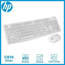 HP Wireless USB Keyboard And Mouse Combo CS10, White