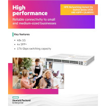 Aruba Networking Instant On Switch Series 1930 48-Port Gb Smart-Managed Layer 2+ Ethernet Switch, 48x 1G, 4X SFP+, US Cord, JL685A