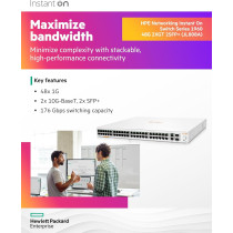 Aruba HPE Networking Instant On Switch 48p Gigabit 2p 10GBT 2p SFP+ 1960, JL808A