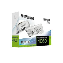 Zotac Gaming GeForce RTX 4060 8GB Twin Edge OC White Edition DLSS 3 8GB GDDR6 128-bit 17 Gbps PCIE 4.0 Compact Gaming Graphics Card, ZT-D40600Q-10M, White