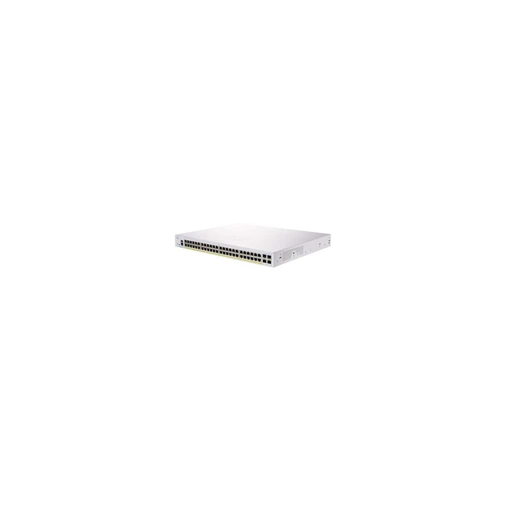 Cisco Business Managed Switch 48 Port GE PoE, 4x1G SFP Limited Lifetime Protection, CBS350-48P-4G-NA, White