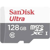Sandisk 128Gb Ultra Microsdxc Uhs-I Class 10 Memory Card 100 Mb/S, Sdsqunr-128G-GN6MN, White/Grey