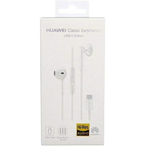 Huawei Original Type-C Mate Honor 9 Plus CM33 Stereo Microphone Earphones, White