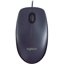 Logitech USB Mouse For PC And Laptop, M90, Black