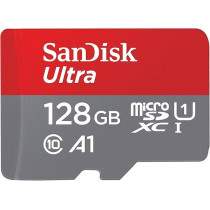Sandisk 128GB Ultra microSDXC Card Plus SD Adapter Up To 140 Mb/S With A1 App Performance UHS-I Class 10 U1