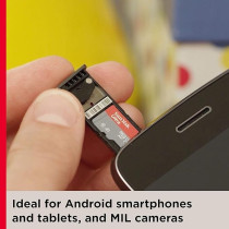 Sandisk 128GB Ultra microSDXC Card Plus SD Adapter Up To 140 Mb/S With A1 App Performance UHS-I Class 10 U1