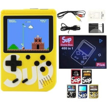 Awh Sup Game Box Plus 400 In 1 Retro Games Upgraded Version Mini Portable Console Handheld Gift By Prime Tech, Yellow