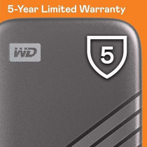 Western Digital 1TB My Passport SSD External Portable Drive, Gray, Up To 1050 Mb/S, BAGF0010BGY-WESN