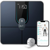 Eufy Smart Scale P2 Pro, Digital Bathroom Scale With Wi-Fi Bluetooth, 16 Measurements Including Weight, Heart Rate, Body Fat, Bmi, Muscle And Bone Mass, 3D Virtual Body Mode, Black