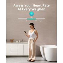 Eufy Smart Scale P2 Pro, Digital Bathroom Scale With Wi-Fi Bluetooth, 16 Measurements Including Weight, Heart Rate, Body Fat, Bmi, Muscle And Bone Mass, 3D Virtual Body Mode, Black