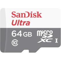 Sandisk 64GB Ultra microSD UHS-I/C10 Card, SDSQUNS-064G-GN3MA