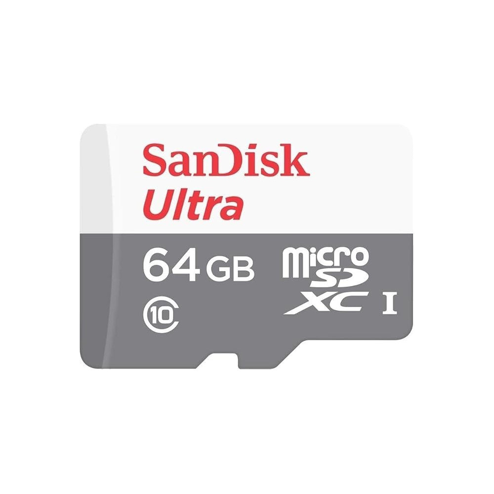 Sandisk 64GB Ultra microSD UHS-I/C10 Card, SDSQUNS-064G-GN3MA