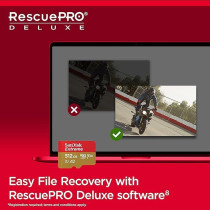 Sandisk 512GB Extreme microSDXC Card Plus SD adapter Plus RescuePRO Deluxe, Up To 190Mb/S, With A2 App Performance, Uhs I, Class 10, U3, V30