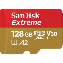 Sandisk Extreme Microsd Uhs I Card For Gaming, A2 Certification For Faster Game Loads, 190Mb/S Read, 90Mb/S Write SDSQXAA 128G GN6GN, Red/Gold, HAMN1300121583, 128GB Gaming