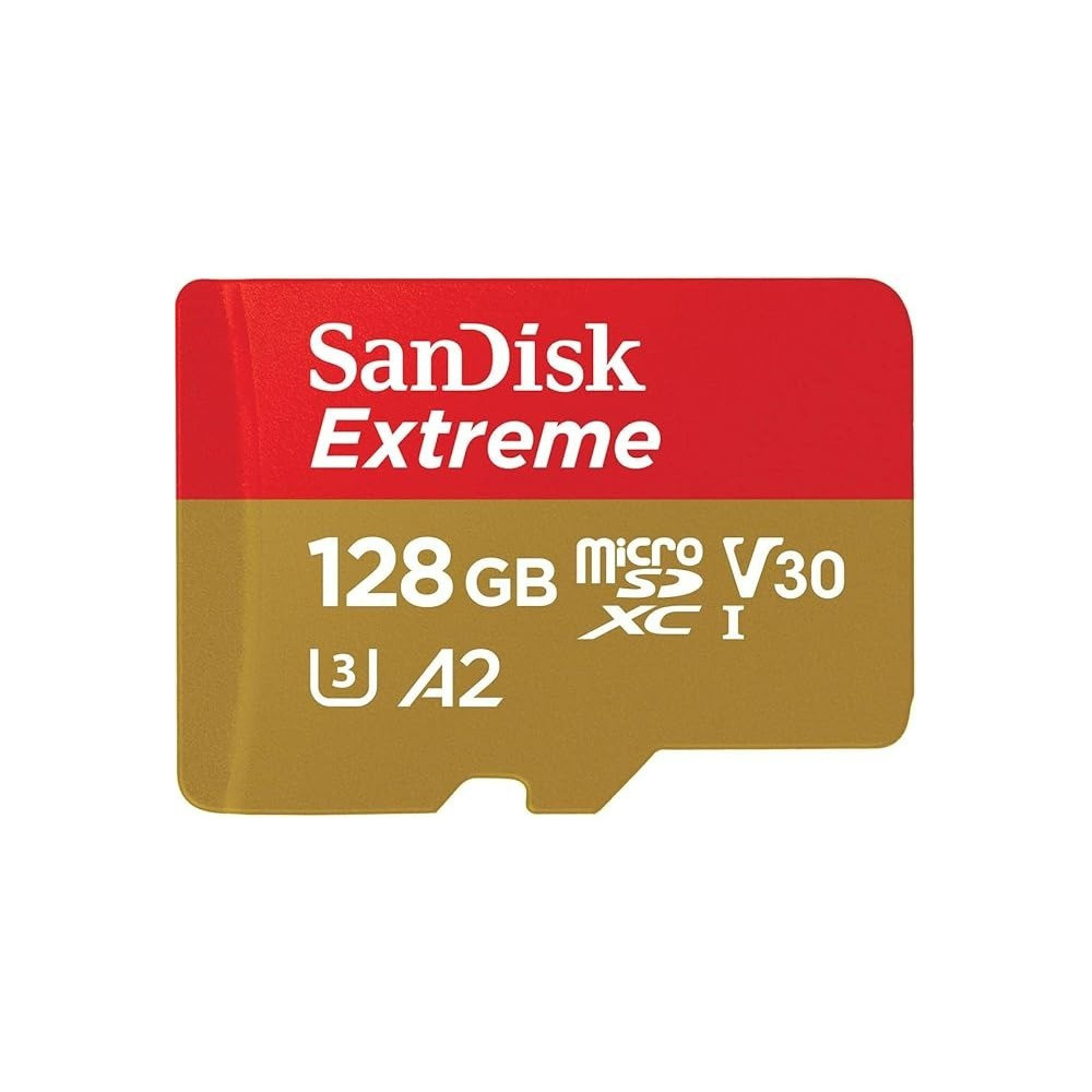 Sandisk Extreme Microsd Uhs I Card For Gaming, A2 Certification For Faster Game Loads, 190Mb/S Read, 90Mb/S Write SDSQXAA 128G GN6GN, Red/Gold, HAMN1300121583, 128GB Gaming