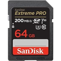 Sandisk 64Gb Extreme Pro SDXC Card Adn Rescuepro Deluxe, Up To 200Mb/S, Uhs I, Class 10, U3, V30 SDSDXXU064GGN4In, Black/Grey