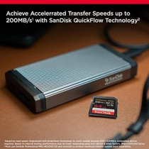 Sandisk 64Gb Extreme Pro SDXC Card Adn Rescuepro Deluxe, Up To 200Mb/S, Uhs I, Class 10, U3, V30 SDSDXXU064GGN4In, Black/Grey