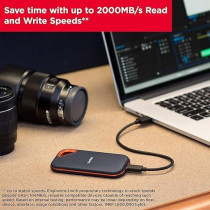 Sandisk 2Tb Extreme Pro Portable Ssd - Up To 2000Mb/S - Usb-C, Usb 3.2 Gen 2X2 - External Solid State Drive, SDSSDE81-2T00-G25