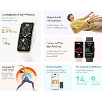 Huawei Band 9, Comfortable All-Day Wearing, Sleep Tracking, Fast Charging, Durable Battery, Intelligent Brightness Adjustments, 100 Different Workout Modes, Compatible With iOS And Android, Pink, KIM-B19