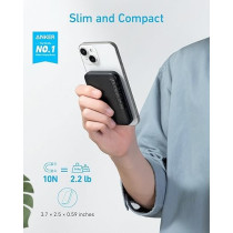 Anker Power Bank, 321 Magnetic Battery (PowerCore Magnetic 5K), 5,000mAh Magnetic Wireless Portable Charger, Compatible with iPhone 15/15 Pro/15 Plus/15 Pro Max, iPhone 14 and 13 Series, Black, A1616