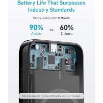 Anker Power Bank, 321 Magnetic Battery (PowerCore Magnetic 5K), 5,000mAh Magnetic Wireless Portable Charger, Compatible with iPhone 15/15 Pro/15 Plus/15 Pro Max, iPhone 14 and 13 Series, Black, A1616