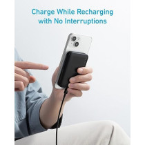 Anker Power Bank, 321 Magnetic Battery (PowerCore Magnetic 5K), 5,000mAh Magnetic Wireless Portable Charger, Compatible with iPhone 15/15 Pro/15 Plus/15 Pro Max, iPhone 14 and 13 Series, Black, A1616