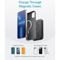 Anker Power Bank, 321 Magnetic Battery (PowerCore Magnetic 5K), 5,000mAh Magnetic Wireless Portable Charger, Compatible with iPhone 15/15 Pro/15 Plus/15 Pro Max, iPhone 14 and 13 Series, Black, A1616