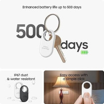 Samsung SmartTag2-4 Packs (2 x Black, 2 x White)