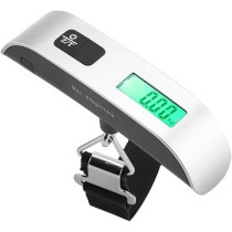 Hztyyier Digital Luggage Scale, LCD Display Portable Handheld Baggage Scale with Hook for Travel, Suitcase or Carry Bag, 110 Pounds
