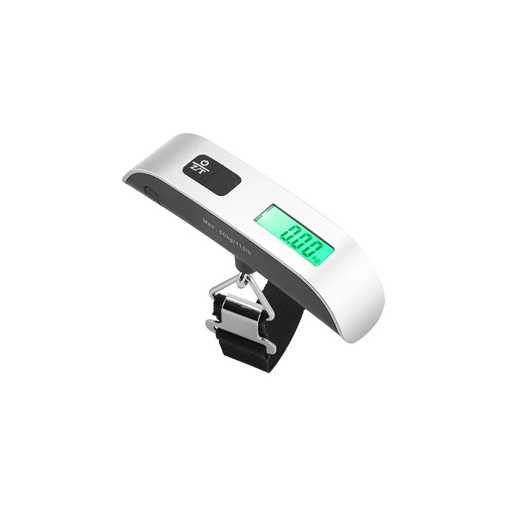 Hztyyier Digital Luggage Scale, LCD Display Portable Handheld Baggage Scale with Hook for Travel, Suitcase or Carry Bag, 110 Pounds