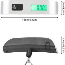Hztyyier Digital Luggage Scale, LCD Display Portable Handheld Baggage Scale with Hook for Travel, Suitcase or Carry Bag, 110 Pounds