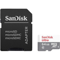 SanDisk 64 GB Class 10 Ultra Android MicroSDHC Memory Card and SD Adapter