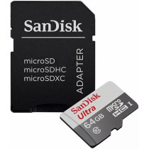 SanDisk 64 GB Class 10 Ultra Android MicroSDHC Memory Card and SD Adapter