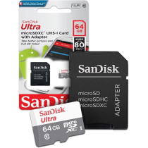 SanDisk 64 GB Class 10 Ultra Android MicroSDHC Memory Card and SD Adapter