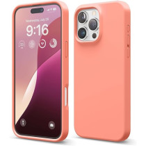 Elago Liquid Silicone For iPhone 16 Pro Max Case Cover Full Body Protection, Shockproof, Slim, Anti-Scratch Soft Microfiber Lining, Pomelo Pink