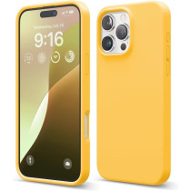 Elago Liquid Silicone For iPhone 16 Pro Max Case Cover Full Body Protection, Shockproof, Slim, Anti-Scratch Soft Microfiber Lining, Sunshine
