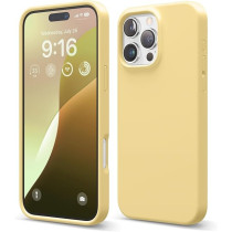 Elago Liquid Silicone For iPhone 16 Pro Max Case Cover Full Body Protection, Shockproof, Slim, Anti-Scratch Soft Microfiber Lining, Yellow