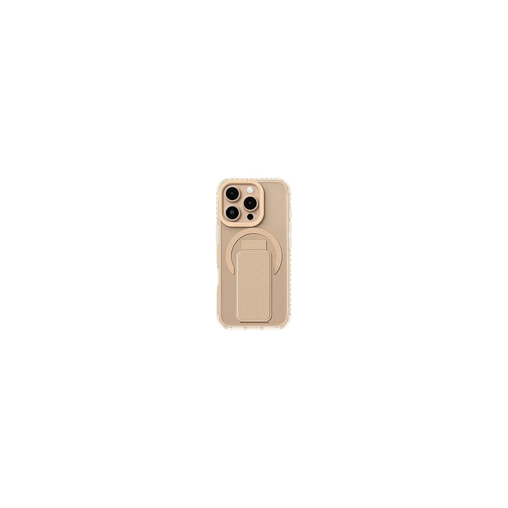 Amazing Thing Titan Pro Mag Holder Drop Proof 3 In 1 Multifunctional For iPhone 16 Pro Grip Strap, Phone Stand, Case Cover Compatible With Magsafe, Desert Titanium