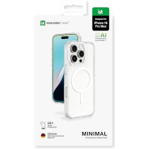 Amazing Thing Minimal Mag Magnetic Drop Proof Designed For iPhone 16 Pro Max Case Cover Compatible With MagSafe, Clear