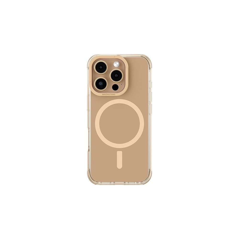 Amazing Thing Omni Mag Drop Proof Designed For iPhone 16 Pro Max Case Cover Compatible With MagSafe, Desert Titanium