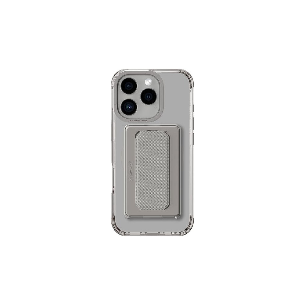 Amazing Thing Omni Mag Drop Proof Designed For iPhone 16 Pro Max Case Cover Compatible With MagSafe Kickstand, Grey
