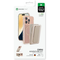 Amazing Thing Omni Mag Drop Proof Designed For iPhone 16 Pro Max Case Cover Compatible With MagSafe Kickstand, Desert Titanium