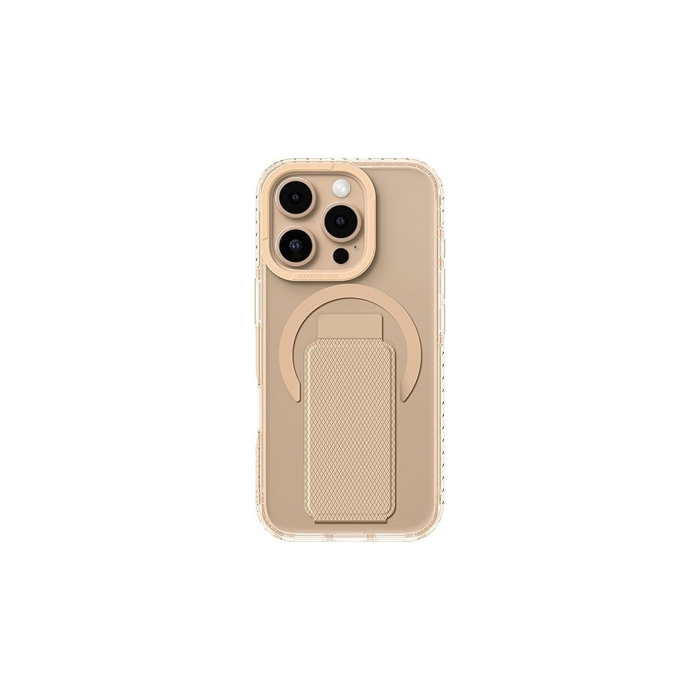 Amazing Thing Titan Pro Mag Holder Drop Proof 3 In 1 Multifunctional For iPhone 16 Pro Max Grip Strap, Phone Stand, Case Cover Compatible With Magsafe, Desert Titanium