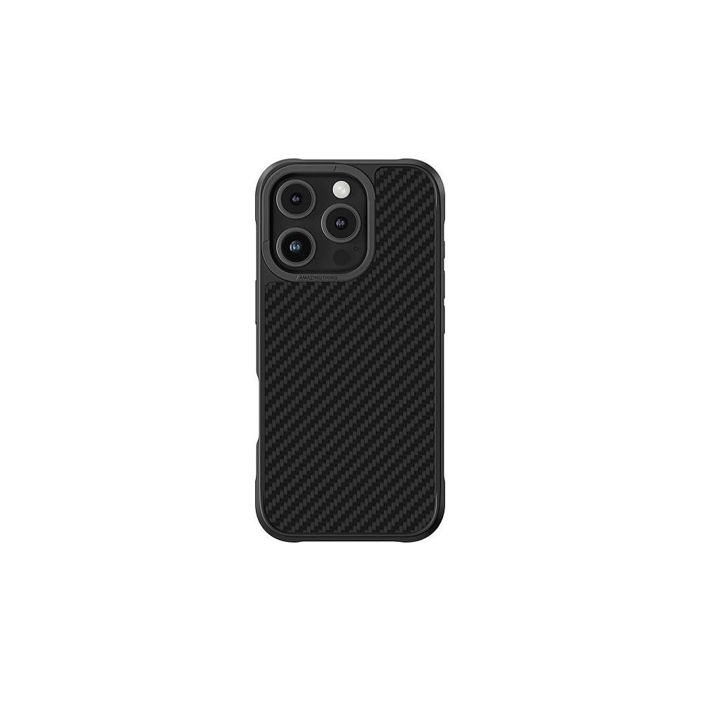 Amazing Thing Titan Max Magnetic Drop Bulletproof Grade Fibre Designed For iPhone 16 Pro Max Case Cover Compatible With MagSafe, Black