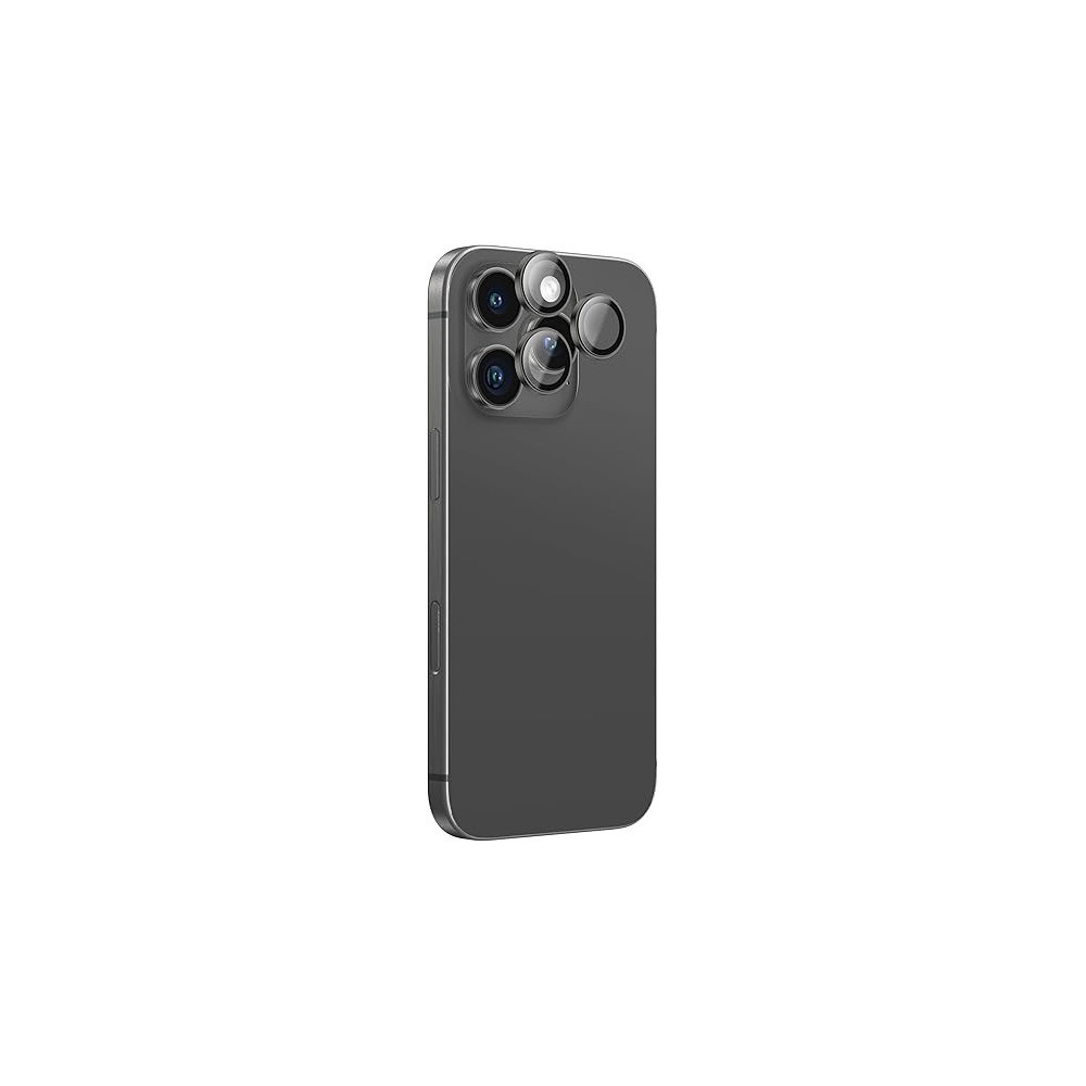 Amazing Thing iPhone 16 Pro And iPhone 16 Pro Max Camera Lens Protector Supreme Tempered Glass Aluminum Ar Lens Defender, Black