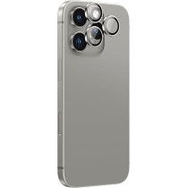 Amazing Thing iPhone 16 Pro And iPhone 16 Pro Max Camera Lens Protector Supreme Tempered Glass Aluminum Ar Lens Defender, Titanium Grey